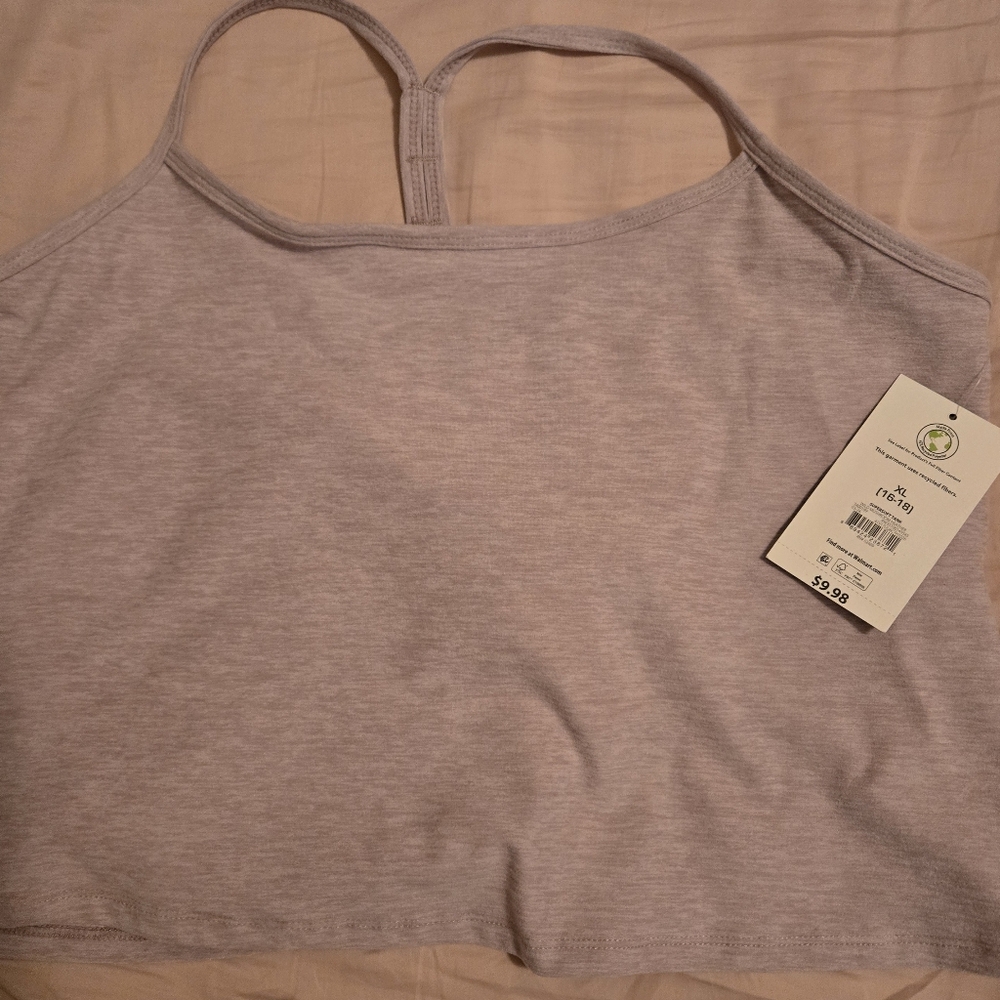 Gray Tank Top Athletic Works size XL 16-18 New with tags